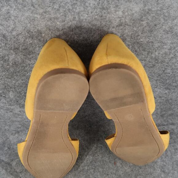Old Navy Shoes Womens 8 Flats Slip On Skimmer D'Orsay Casual Yellow Almond Toe - Picture 10 of 11